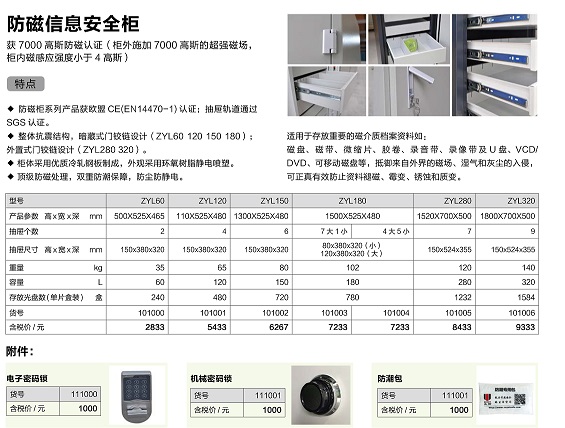 防磁信息安全柜
