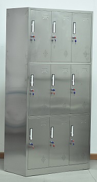 不锈钢九门更衣柜