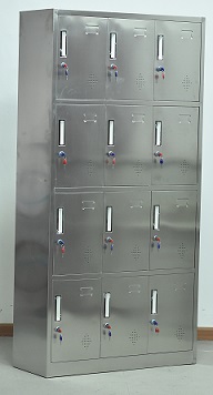 不锈钢十二门更衣柜